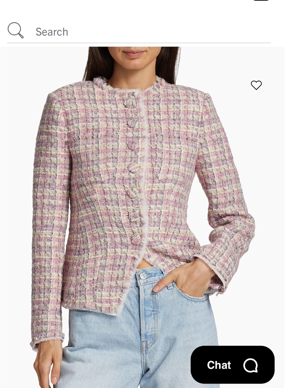 LoveShackFancy Fraser Fringe Tweed Jacket